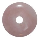 Rosenquarz 40 mm  Donut Anhnger rund schne rosa Farbe