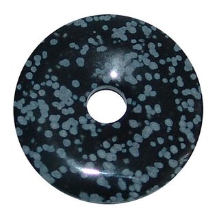 Schneeflocken Obsidian  Donut Anhnger ca. 40 mm 