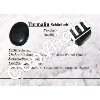 Turmalin schwarz Trommelstein Tropfen gebohrt(2,5 mm) Glckstein Anhnger