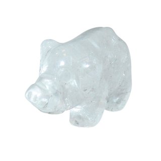Bergkristall Schwein - Glcksschwein ca.30 x 20  mm Edelstein, Glcksbringer