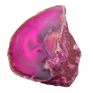 Achat pink Hlfte einer Geode Gre L: ca. 75 - 90 mm aufgeschnitten, poliert und coloriert