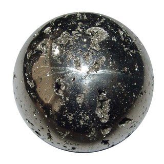 Pyrit Kugel auch Katzengold genannt A*extra Qualitt aus Peru  ca.40 mm