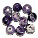 Amethyst gebndert Kugel gebohrt als Anhnger ca. 25 mm...