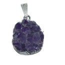 Amethyst Anhnger kleines Drusensegment in silberner...