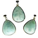 Larimar Atlantis Stein Anhänger ca. 25 mm mit 925er...
