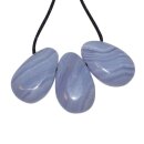 Chalcedon Anhänger flacher Trommelstein ca. 30 x 20...