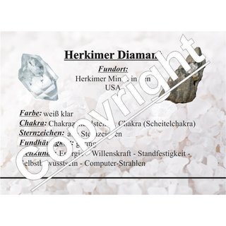 Herkimer Diamant Anhnger eine Variett des Bergkristall natur gewachsen Mini ca. 10 x 7 mm