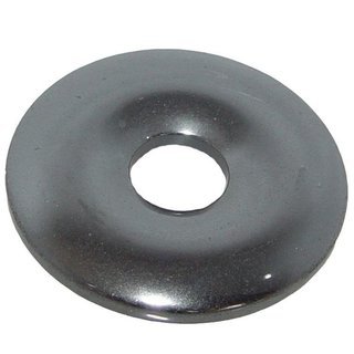 Hmatit  45 mm Donut Anhnger auch Blutstein genannt schnes glnzendes grau anthrazit