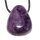 Charoit Anhänger flacher Trommelstein ca. 30 x 20 x 15 mm in Tropfen Form mit Bohrung: ca. 2,5 mm