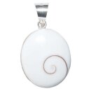 Operculum (Shiva - Auge) mit Paua Shell Muschel 925er...