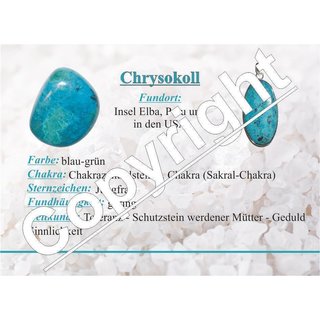 Chrysokoll Anhnger in 925er Silber eingefasst Gre: ca. 32-35 x 22-22 mm
