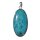 Chrysokoll Anhänger in 925er Silber eingefasst Größe: ca. 32-35 x 22-22 mm