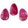 Achat Anhänger pink mit silberfarbenem Clip ca. 40-45mm