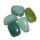 Jade / Serpentin 100 g Trommelsteine Wassersteine ca. 3 - 5  Steine ca. 30 - 35  mm