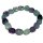 Fluorit Armband grün lila polierte Nuggets auf Stretchband