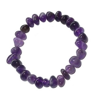 Amethyst Armband Trommelsteine Nuggets auf Stretchband