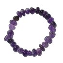 Amethyst Armband Trommelsteine Nuggets auf Stretchband