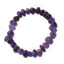 Amethyst Armband Trommelsteine Nuggets auf Stretchband