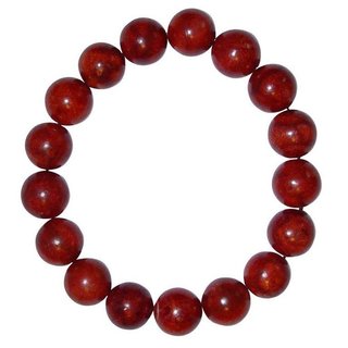 Schaumkoralle Armband Kugel ca. 12 mm  auf Stretchband
