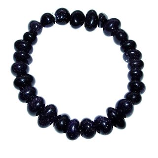 Blaufluss Armband Trommelsteinarmband schnes Edelsteinarmband blauer Goldfluss (synthetisch)