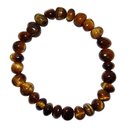 Tigerauge braun Armband Trommelsteine auf Stretchband