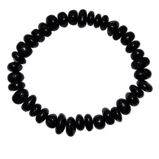 Turmalin schwarz Schrl Armband Trommelsteine ca. 8 - 15  mm auf Stretchband