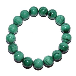 Malachit Armband 12 mm Kugel hell grner gemaserter Malachit A** Qualitt