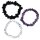 3 Stück Trommelstein Armbänder AURA : Bergkristall Amethyst & schwarzer Turmalin Schörl