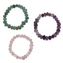 3 Stck Trommelstein Armbnder  : Rosenquarz Amethyst und...