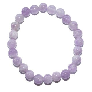 Amethyst Armband Kugel 8 mm schöne hell lila flieder Farbe