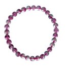 Fluorit Armband lila (pink) 6 mm Ø Kugel Edelsteinarmband...