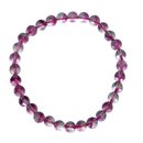 Fluorit Armband lila (pink) 6 mm  Kugel Edelsteinarmband...