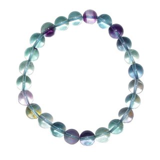 Fluorit Armband 8mm  Kugel Edelsteinarmband schner klarer grner und lila farbener Fluorit