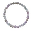 Kunzit und Hiddenit Armband Kugel 6 mm auf Stretchband