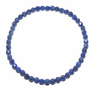 Lapislazuli Armband 4 mm Kugel facettiert schnes blau auf Stretchband