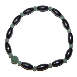 Hmatit magnetisiert mit Aventurin Kugel kombiniert Armband (Magnetarmband)