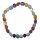 Multi Color Bunt Armband aus polierten kleinen Edelsteinen elastisch