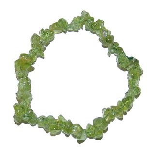 Peridot / Olivin Splitter Armband schne klare grne Farbe auf Stretchband