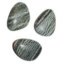 Silberauge / Serpentin Handschmeichler flacher...