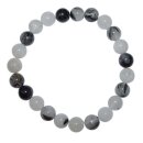 Turmalin Quarz Armband 8 mm Ø Kugel  Quarz mit...