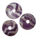 Amethyst 50 mm Ø Donut Anhänger rund gebänderter Chevron Amethyst