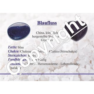 Blaufluss  40 mm Donut Anhnger blauer Goldfluss (synthetisch)