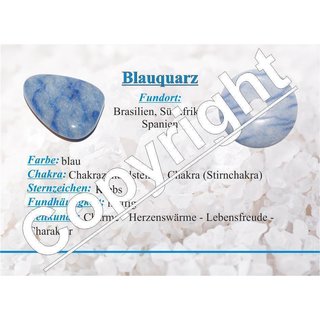 Blauquarz 35 mm  Donut Anhnger rund schne blaue Maserung