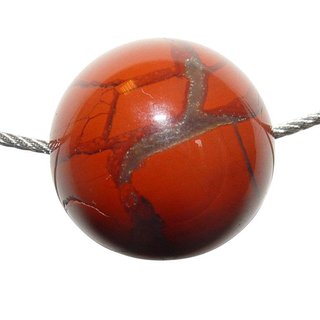 Jaspis rot Kugel Anhnger ca. 20 mm mit Bohrung ca. 2,5 mm