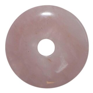 Rosenquarz 40 mm Ø Donut Anhänger rund schöne rosa Farbe