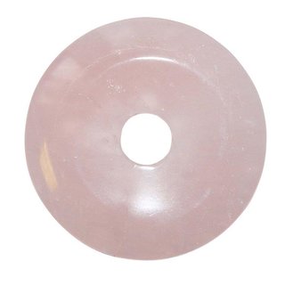 Rosenquarz 50 mm  Donut Anhnger rund schne rosa Farbe