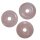 Rosenquarz 50 mm Ø Donut Anhänger rund schöne rosa Farbe