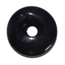Turmalin schwarz / Schörl Donut Anhänger rund 40 mm Ø