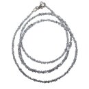 Diamant Kette zarte Kette mit kleinen Rohdiamanten in...