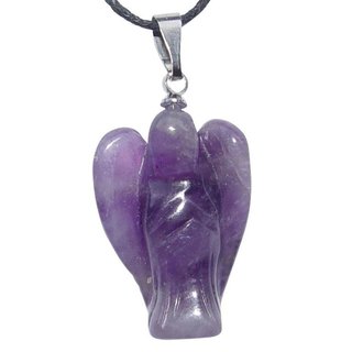 Amethyst Engel Anhnger mit silberfarbener se ca. 30 mm